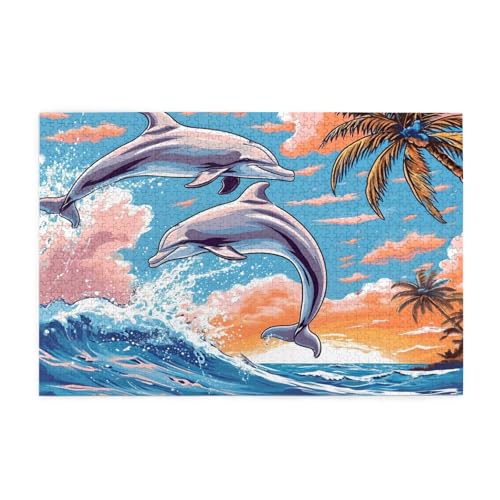 Puzzle 5000 Teile Meer, Delphin Holz XXL Puzzle Erwachsene mit Schachtel und Poster, Schwierige, Herausfordernde und Interessant Spiele für Anfänger, Geschenke für Männer/Frauen Wohndekoration 1T-1808 Puzzle 5000 Teile Meer, Delphin Holz XXL Puzzle Erwachsene mit Schachtel und Poster, Schwierige, Herausfordernde und Interessant Spiele für Anfänger, Geschenke für Männer/Frauen Wohndekoration 1T-1808 von Tamalsj