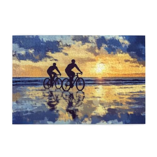 Puzzle 5000 Teile Meer, Sonnenuntergang Holz XXL Puzzle Erwachsene mit Schachtel und Poster, Schwierige, Herausfordernde und Interessant Spiele für Anfänger, Frauen Wohndekoration Geschenke 1T-834 von Tamalsj