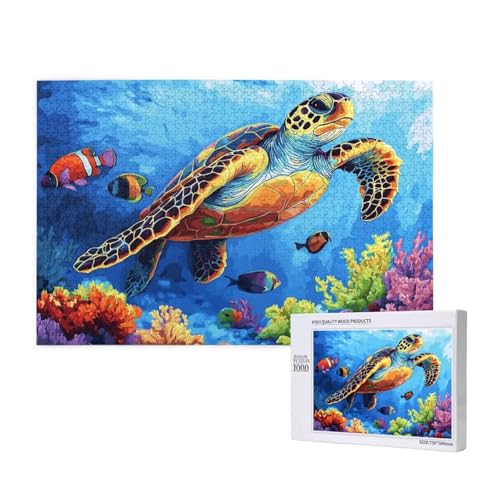 Puzzle 5000 Teile Meeresschildkröten Klassische Puzzles für Erwachsene Fisch Anspruchsvolles und Lustig Kreatives Unterhaltungsspiel, Holzpuzzle für Erwachsene Als Feiertage Geschenk fur Frauen 2T-965 von Tamalsj