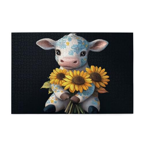 Puzzle 5000 Teile Ochse, Sonnenblume Holz XXL Puzzle Erwachsene mit Schachtel und Poster, Schwierige, Herausfordernde und Interessant Spiele für Anfänger, Männer/Frauen Wohndekoration Geschenke 1T-510 Puzzle 5000 Teile Ochse, Sonnenblume Holz XXL Puzzle Erwachsene mit Schachtel und Poster, Schwierige, Herausfordernde und Interessant Spiele für Anfänger, Männer/Frauen Wohndekoration Geschenke 1T-510 von Tamalsj