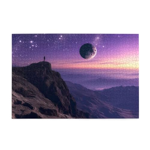 Puzzle 5000 Teile Planet, Landschaft Holz XXL Puzzle Erwachsene mit Schachtel und Poster, Schwierige, Herausfordernde und Interessant Spiele für Anfänger, Frauen Wohndekoration Geschenke 1T-2118 von Tamalsj