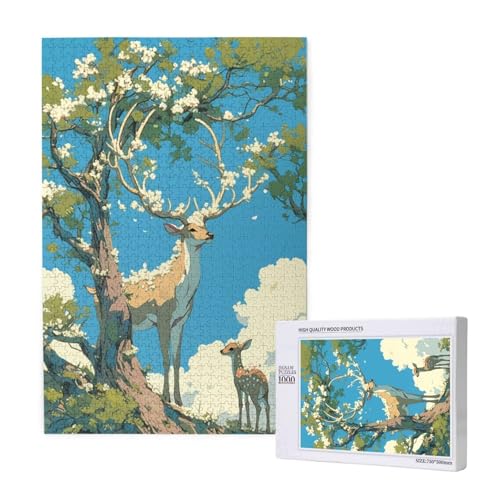 Puzzle 5000 Teile Reh Klassische Puzzles für Erwachsene Baum Anspruchsvolles und Lustig Kreatives Unterhaltungsspiel,Holzpuzzle für Erwachsene Als Geburtstags und Feiertage Geschenk fur Frauen 2T-1308 von Tamalsj