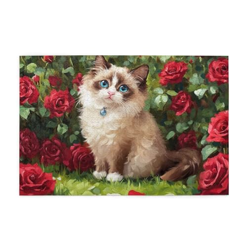 Puzzle 5000 Teile Rose, Katze Holz XXL Puzzle Erwachsene mit Schachtel und Poster, Schwierige, Herausfordernde und Interessant Spiele für Anfänger, Geschenke für Männer/Frauen Wohndekoration 1T-1542 Puzzle 5000 Teile Rose, Katze Holz XXL Puzzle Erwachsene mit Schachtel und Poster, Schwierige, Herausfordernde und Interessant Spiele für Anfänger, Geschenke für Männer/Frauen Wohndekoration 1T-1542 von Tamalsj