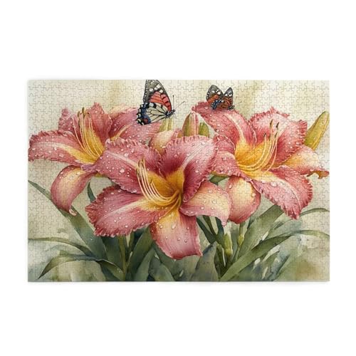 Puzzle 5000 Teile Schmetterling, Lilie Holz XXL Puzzle Erwachsene mit Schachtel und Poster, Schwierige, Herausfordernde und Interessant Spiele für Anfänger, Frauen Wohndekoration Geschenke 1T-1595 Puzzle 5000 Teile Schmetterling, Lilie Holz XXL Puzzle Erwachsene mit Schachtel und Poster, Schwierige, Herausfordernde und Interessant Spiele für Anfänger, Frauen Wohndekoration Geschenke 1T-1595 von Tamalsj