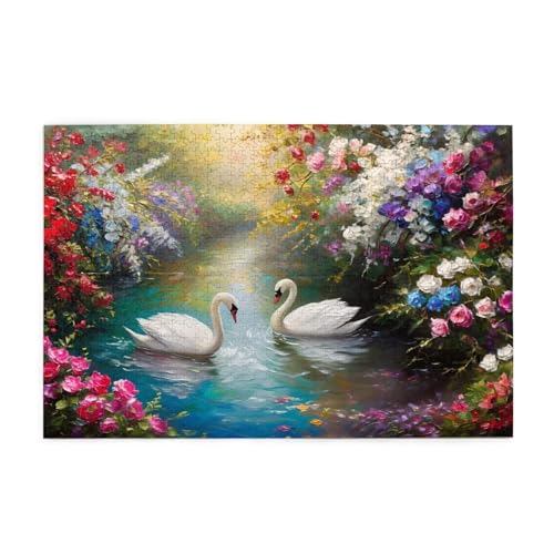 Puzzle 5000 Teile Schwan, Blume Holz XXL Puzzle Erwachsene mit Schachtel und Poster, Schwierige, Herausfordernde und Interessant Spiele für Anfänger, Geschenke für Männer/Frauen Wohndekoration 1T-1136 Puzzle 5000 Teile Schwan, Blume Holz XXL Puzzle Erwachsene mit Schachtel und Poster, Schwierige, Herausfordernde und Interessant Spiele für Anfänger, Geschenke für Männer/Frauen Wohndekoration 1T-1136 von Tamalsj