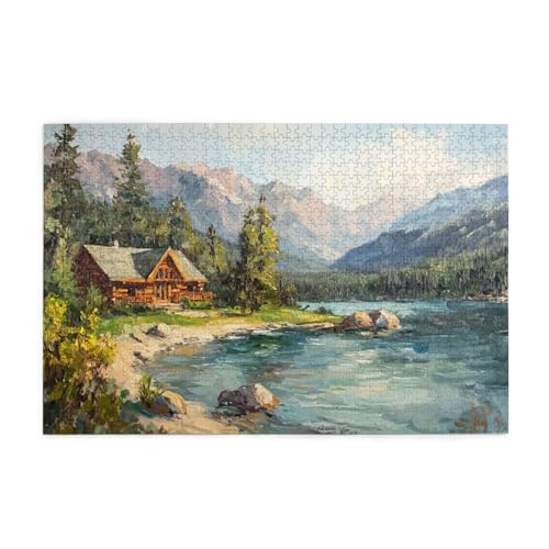 Puzzle 5000 Teile See, Landschaft Holz XXL Puzzle Erwachsene mit Schachtel und Poster, Schwierige, Herausfordernde und Interessant Spiele für Anfänger, Männer/Frauen Wohndekoration Geschenke 1T-802 von Tamalsj