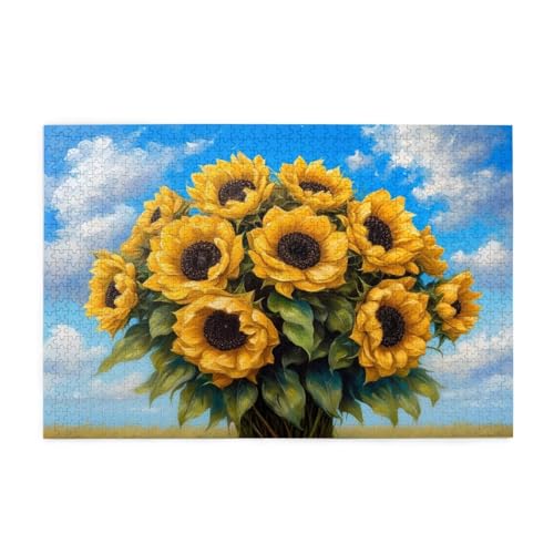 Puzzle 5000 Teile Sonnenblume, Landschaft Holz XXL Puzzle Erwachsene mit Schachtel und Poster, Schwierige, Herausfordernde und Interessant Spiele für Anfänger, Frauen Wohndekoration Geschenke 1T-1884 Puzzle 5000 Teile Sonnenblume, Landschaft Holz XXL Puzzle Erwachsene mit Schachtel und Poster, Schwierige, Herausfordernde und Interessant Spiele für Anfänger, Frauen Wohndekoration Geschenke 1T-1884 von Tamalsj