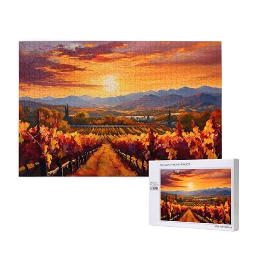 Puzzle 5000 Teile Sonnenuntergang Klassische Puzzles für Erwachsene Herbst Anspruchsvolles und Lustig Kreatives Unterhaltungsspiel, Holzpuzzle für Erwachsene Als Feiertage Geschenk fur Frauen 2T-67 von Tamalsj