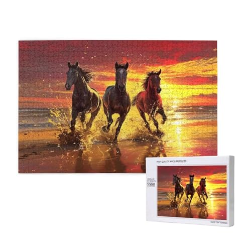 Puzzle 5000 Teile Sonnenuntergang Klassische Puzzles für Erwachsene Tier Anspruchsvolles und Lustig Kreatives Unterhaltungsspiel, Holzpuzzle für Erwachsene Als Feiertage Geschenk fur Frauen 2T-487 von Tamalsj