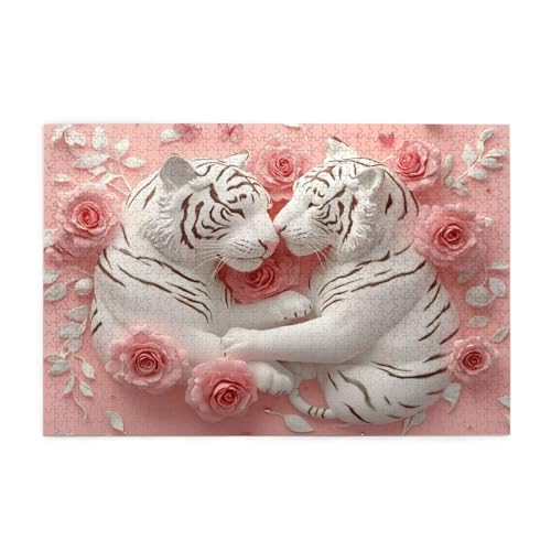 Puzzle 5000 Teile Tiger, Rose Holz XXL Puzzle Erwachsene mit Schachtel und Poster, Schwierige, Herausfordernde und Interessant Spiele für Anfänger, Geschenke für Männer/Frauen Wohndekoration 1T-2 Puzzle 5000 Teile Tiger, Rose Holz XXL Puzzle Erwachsene mit Schachtel und Poster, Schwierige, Herausfordernde und Interessant Spiele für Anfänger, Geschenke für Männer/Frauen Wohndekoration 1T-2 von Tamalsj