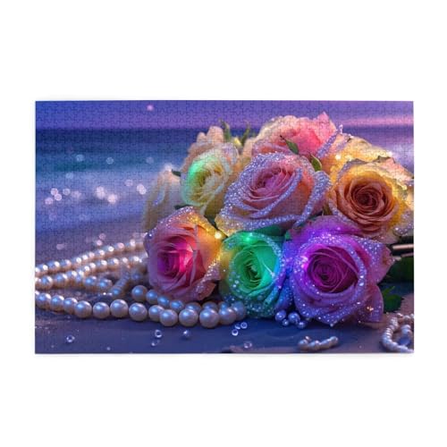 Puzzle 5000 Teile Traum, Blume Holz XXL Puzzle Erwachsene mit Schachtel und Poster, Schwierige, Herausfordernde und Interessant Spiele für Anfänger, Geschenke für Männer/Frauen Wohndekoration 1T-1887 von Tamalsj