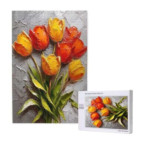 Puzzle 5000 Teile Tulpe Klassische Puzzles für Erwachsene Orange Farbe Anspruchsvolles und Lustig Kreatives Unterhaltungsspiel, Holzpuzzle für Erwachsene Als Feiertage Geschenk fur Frauen 2T-1529 von Tamalsj