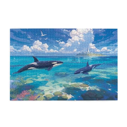Puzzle 5000 Teile Wal, Meer Holz XXL Puzzle Erwachsene mit Schachtel und Poster, Schwierige, Herausfordernde und Interessant Spiele für Anfänger, Geschenke für Männer/Frauen Wohndekoration 1T-683 Puzzle 5000 Teile Wal, Meer Holz XXL Puzzle Erwachsene mit Schachtel und Poster, Schwierige, Herausfordernde und Interessant Spiele für Anfänger, Geschenke für Männer/Frauen Wohndekoration 1T-683 von Tamalsj