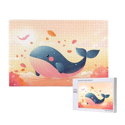 Puzzle 5000 Teile Wal Klassische Puzzles für Erwachsene Karikatur Entspannen und Lustig Kreatives Unterhaltungsspiel, Holzpuzzle für Erwachsene Als Geburtstags Feiertage Geschenk fur Frauen 2T-930 von Tamalsj