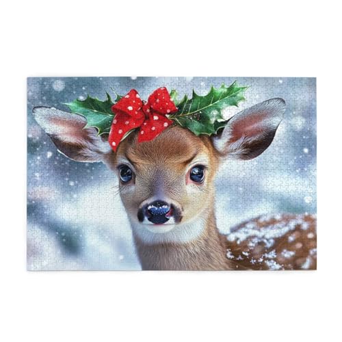 Puzzle 5000 Teile Winter, REH Holz XXL Puzzle Erwachsene mit Schachtel und Poster, Schwierige, Herausfordernde und Interessant Spiele für Anfänger, Geschenke für Männer/Frauen Wohndekoration 1T-625 Puzzle 5000 Teile Winter, REH Holz XXL Puzzle Erwachsene mit Schachtel und Poster, Schwierige, Herausfordernde und Interessant Spiele für Anfänger, Geschenke für Männer/Frauen Wohndekoration 1T-625 von Tamalsj