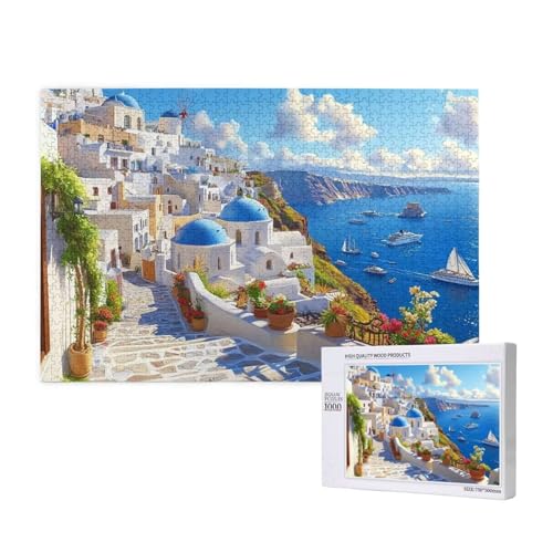 Puzzle Ägäisches Meer Puzzle 300 Teile Landschaft Holzpuzzle Erwachsene mit Schachtel und Poster, Schwieriges-Unterhaltsames-Herausforderndes-Geeignet für Anfänger, Geschenke für Männer/Frauen 2T-381 Puzzle Ägäisches Meer Puzzle 300 Teile Landschaft Holzpuzzle Erwachsene mit Schachtel und Poster, Schwieriges-Unterhaltsames-Herausforderndes-Geeignet für Anfänger, Geschenke für Männer/Frauen 2T-381 von Tamalsj
