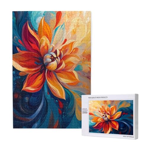 Puzzle Abstrakt Puzzle 300 Teile Blume Holzpuzzle Erwachsene mit Schachtel und Poster, Schwieriges - Unterhaltsames - Herausforderndes - Geeignet für Anfänger, Geschenke für Männer/Frauen 2T-2048 von Tamalsj