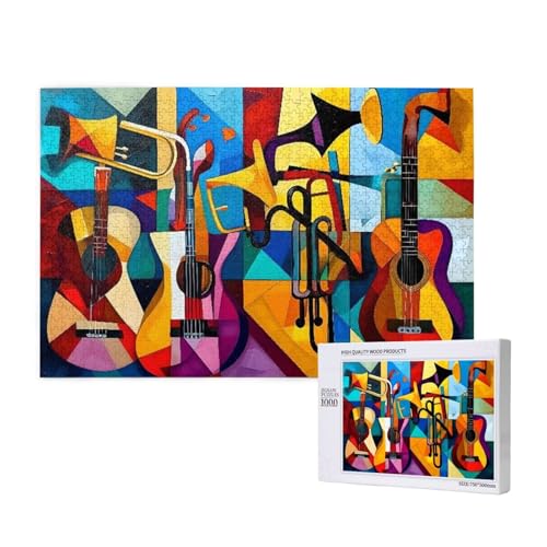 Puzzle Abstrakt Puzzle 300 Teile Gitarre Holzpuzzle Erwachsene mit Schachtel und Poster, Schwieriges - Unterhaltsames - Herausforderndes - Geeignet für Anfänger, Geschenke für Männer/Frauen 2T-525 Puzzle Abstrakt Puzzle 300 Teile Gitarre Holzpuzzle Erwachsene mit Schachtel und Poster, Schwieriges - Unterhaltsames - Herausforderndes - Geeignet für Anfänger, Geschenke für Männer/Frauen 2T-525 von Tamalsj