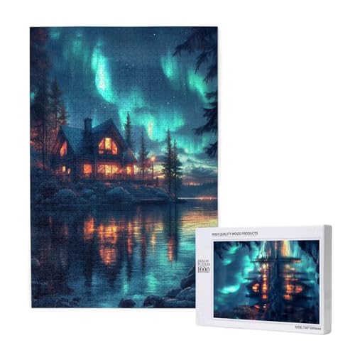 Puzzle Aurora Puzzle 300 Teile See Holzpuzzle Erwachsene mit Schachtel und Poster, Schwieriges - Unterhaltsames - Herausforderndes Spiel - Geeignet für Anfänger, Geschenke für Männer/Frauen 2T-1894 von Tamalsj