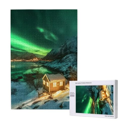 Puzzle Aurora Puzzle 300 Teile Winter Holzpuzzle Erwachsene mit Schachtel und Poster, Schwieriges - Unterhaltsames - Herausforderndes Spiel - Geeignet für Anfänger, Geschenke für Männer/Frauen 2T-1712 von Tamalsj