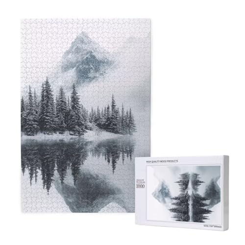 Puzzle Baum Puzzle 2000 Teile See Holzpuzzle Erwachsene mit Schachtel und Poster, Schwieriges - Unterhaltsames - Herausforderndes Spiel - Geeignet für Anfänger, Geschenke für Männer/Frauen 2T-1719 von Tamalsj