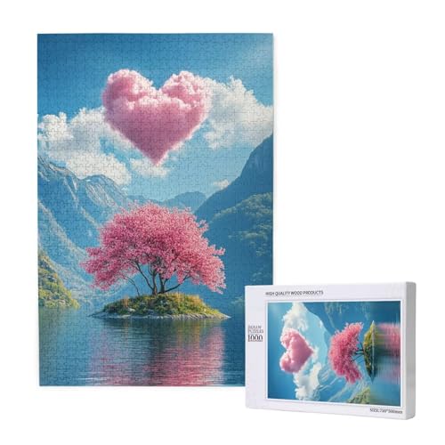 Puzzle Baum Puzzle 300 Teile See Holzpuzzle Erwachsene mit Schachtel und Poster, Schwieriges - Unterhaltsames - Herausforderndes Spiel - Geeignet für Anfänger, Geschenke für Männer/Frauen 2T-1900 von Tamalsj