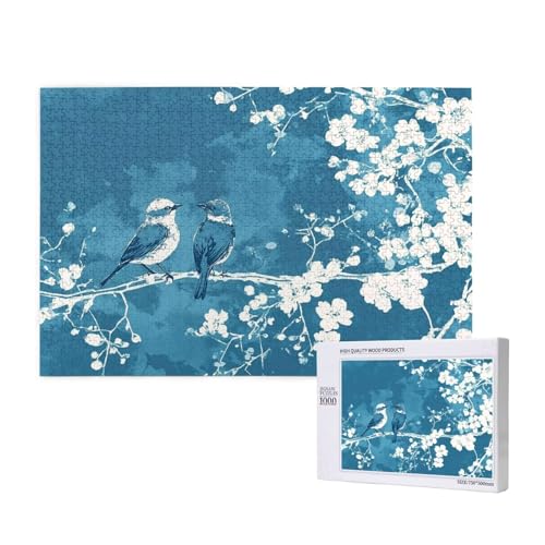 Puzzle Bird Puzzle 2000 Teile Blume Holzpuzzle Erwachsene mit Schachtel und Poster, Schwieriges - Unterhaltsames - Herausforderndes Spiel - Geeignet für Anfänger, Geschenke für Männer/Frauen 2T-578 von Tamalsj