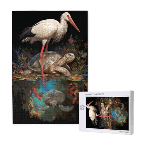 Puzzle Bird Puzzle 4000 Teile Schildkröte Holzpuzzle Erwachsene mit Schachtel und Poster, Schwieriges - Unterhaltsames - Herausforderndes - Geeignet für Anfänger, Geschenke für Männer/Frauen 2T-1224 von Tamalsj