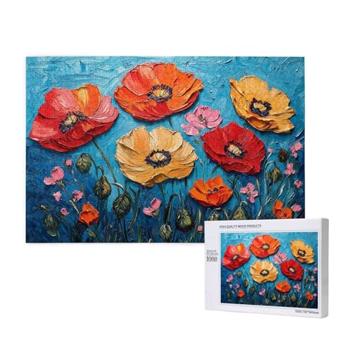 Puzzle Blume Puzzle 1000 Teile Bunt Holzpuzzle Erwachsene mit Schachtel und Poster, Schwieriges - Unterhaltsames - Herausforderndes Spiel - Geeignet für Anfänger, Geschenke für Männer/Frauen 2T-407 Puzzle Blume Puzzle 1000 Teile Bunt Holzpuzzle Erwachsene mit Schachtel und Poster, Schwieriges - Unterhaltsames - Herausforderndes Spiel - Geeignet für Anfänger, Geschenke für Männer/Frauen 2T-407 von Tamalsj