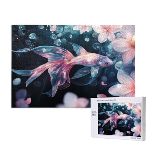 Puzzle Blume Puzzle 1000 Teile Fisch Holzpuzzle Erwachsene mit Schachtel und Poster, Schwieriges - Unterhaltsames - Herausforderndes Spiel - Geeignet für Anfänger, Geschenke für Männer/Frauen 2T-259 Puzzle Blume Puzzle 1000 Teile Fisch Holzpuzzle Erwachsene mit Schachtel und Poster, Schwieriges - Unterhaltsames - Herausforderndes Spiel - Geeignet für Anfänger, Geschenke für Männer/Frauen 2T-259 von Tamalsj