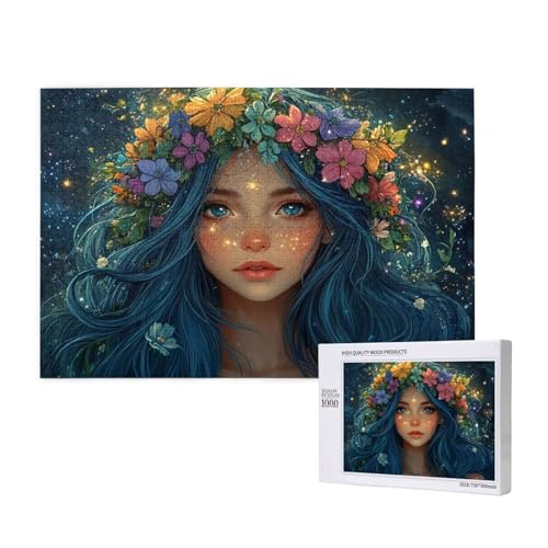 Puzzle Blume Puzzle 1000 Teile Frau Holzpuzzle Erwachsene mit Schachtel und Poster, Schwieriges - Unterhaltsames - Herausforderndes Spiel - Geeignet für Anfänger, Geschenke für Männer/Frauen 2T-1002 Puzzle Blume Puzzle 1000 Teile Frau Holzpuzzle Erwachsene mit Schachtel und Poster, Schwieriges - Unterhaltsames - Herausforderndes Spiel - Geeignet für Anfänger, Geschenke für Männer/Frauen 2T-1002 von Tamalsj