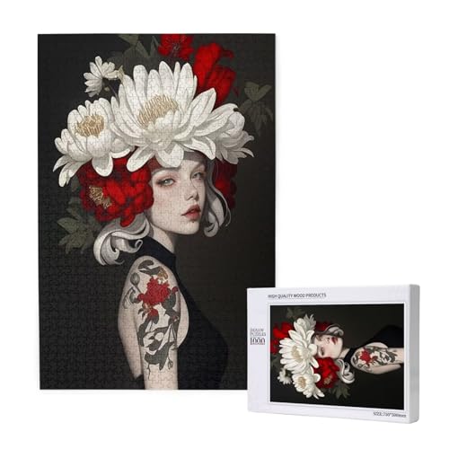Puzzle Blume Puzzle 1000 Teile Frau Holzpuzzle Erwachsene mit Schachtel und Poster, Schwieriges - Unterhaltsames - Herausforderndes Spiel - Geeignet für Anfänger, Geschenke für Männer/Frauen 2T-2021 Puzzle Blume Puzzle 1000 Teile Frau Holzpuzzle Erwachsene mit Schachtel und Poster, Schwieriges - Unterhaltsames - Herausforderndes Spiel - Geeignet für Anfänger, Geschenke für Männer/Frauen 2T-2021 von Tamalsj