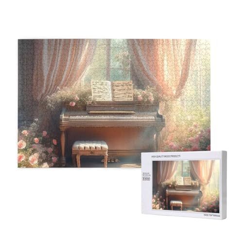 Puzzle Blume Puzzle 1000 Teile Klavier Holzpuzzle Erwachsene mit Schachtel und Poster, Schwieriges - Unterhaltsames - Herausforderndes Spiel - Geeignet für Anfänger, Geschenke für Männer/Frauen 2T-470 Puzzle Blume Puzzle 1000 Teile Klavier Holzpuzzle Erwachsene mit Schachtel und Poster, Schwieriges - Unterhaltsames - Herausforderndes Spiel - Geeignet für Anfänger, Geschenke für Männer/Frauen 2T-470 von Tamalsj