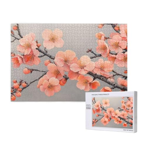 Puzzle Blume Puzzle 1000 Teile Landschaft Holzpuzzle Erwachsene mit Schachtel und Poster, Schwieriges - Unterhaltsames - Herausforderndes - Geeignet für Anfänger, Geschenke für Männer/Frauen 2T-925 von Tamalsj