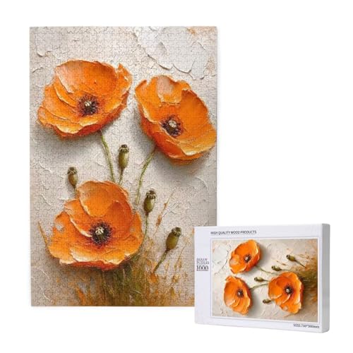 Puzzle Blume Puzzle 1000 Teile Orange Farbe Holzpuzzle Erwachsene mit Schachtel und Poster, Schwieriges - Unterhaltsames - Herausforderndes - Geeignet für Anfänger, Geschenke für Männer/Frauen 2T-1653 Puzzle Blume Puzzle 1000 Teile Orange Farbe Holzpuzzle Erwachsene mit Schachtel und Poster, Schwieriges - Unterhaltsames - Herausforderndes - Geeignet für Anfänger, Geschenke für Männer/Frauen 2T-1653 von Tamalsj