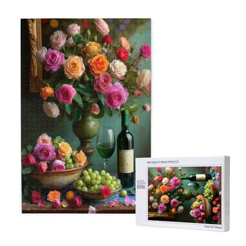 Puzzle Blume Puzzle 2000 Teile Bunt Holzpuzzle Erwachsene mit Schachtel und Poster, Schwieriges - Unterhaltsames - Herausforderndes Spiel - Geeignet für Anfänger, Geschenke für Männer/Frauen 2T-1472 von Tamalsj