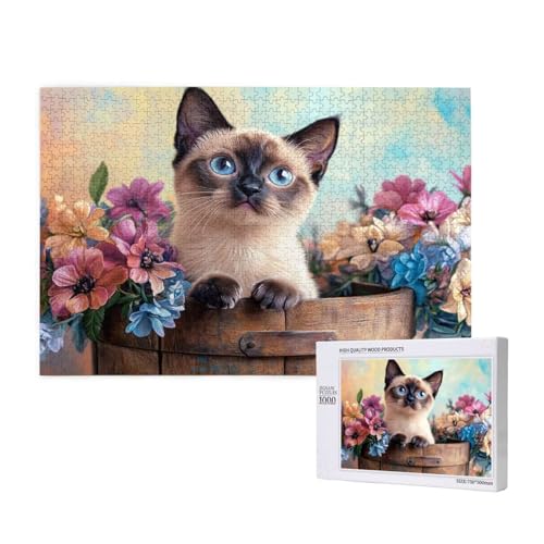 Puzzle Blume Puzzle 2000 Teile Katze Holzpuzzle Erwachsene mit Schachtel und Poster, Schwieriges - Unterhaltsames - Herausforderndes Spiel - Geeignet für Anfänger, Geschenke für Männer/Frauen 2T-103 Puzzle Blume Puzzle 2000 Teile Katze Holzpuzzle Erwachsene mit Schachtel und Poster, Schwieriges - Unterhaltsames - Herausforderndes Spiel - Geeignet für Anfänger, Geschenke für Männer/Frauen 2T-103 von Tamalsj