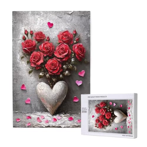 Puzzle Blume Puzzle 2000 Teile Liebe Holzpuzzle Erwachsene mit Schachtel und Poster, Schwieriges - Unterhaltsames - Herausforderndes Spiel - Geeignet für Anfänger, Geschenke für Männer/Frauen 2T-1482 von Tamalsj