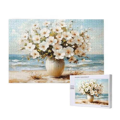 Puzzle Blume Puzzle 2000 Teile Meer Holzpuzzle Erwachsene mit Schachtel und Poster, Schwieriges - Unterhaltsames - Herausforderndes Spiel - Geeignet für Anfänger, Geschenke für Männer/Frauen 2T-1016 von Tamalsj