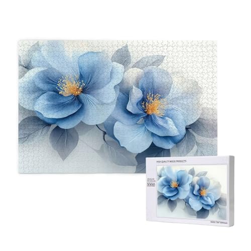 Puzzle Blume Puzzle 300 Teile Blau Holzpuzzle Erwachsene mit Schachtel und Poster, Schwieriges - Unterhaltsames - Herausforderndes Spiel - Geeignet für Anfänger, Geschenke für Männer/Frauen 2T-1067 Puzzle Blume Puzzle 300 Teile Blau Holzpuzzle Erwachsene mit Schachtel und Poster, Schwieriges - Unterhaltsames - Herausforderndes Spiel - Geeignet für Anfänger, Geschenke für Männer/Frauen 2T-1067 von Tamalsj