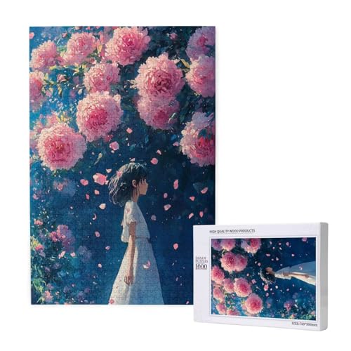 Puzzle Blume Puzzle 300 Teile Comics Holzpuzzle Erwachsene mit Schachtel und Poster, Schwieriges - Unterhaltsames - Herausforderndes Spiel - Geeignet für Anfänger, Geschenke für Männer/Frauen 2T-1921 von Tamalsj
