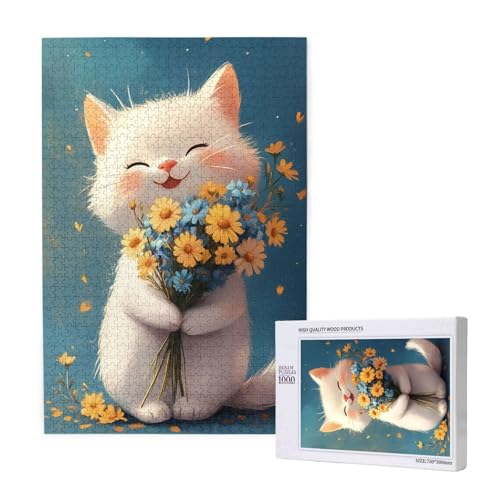 Puzzle Blume Puzzle 300 Teile Katze Holzpuzzle Erwachsene mit Schachtel und Poster, Schwieriges - Unterhaltsames - Herausforderndes Spiel - Geeignet für Anfänger, Geschenke für Männer/Frauen 2T-1749 Puzzle Blume Puzzle 300 Teile Katze Holzpuzzle Erwachsene mit Schachtel und Poster, Schwieriges - Unterhaltsames - Herausforderndes Spiel - Geeignet für Anfänger, Geschenke für Männer/Frauen 2T-1749 von Tamalsj