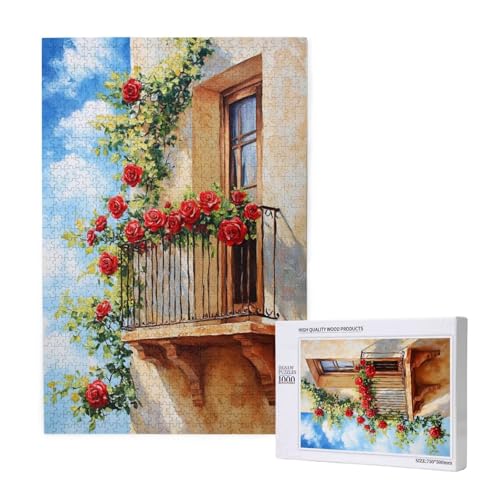 Puzzle Blume Puzzle 300 Teile Landschaft Holzpuzzle Erwachsene mit Schachtel und Poster, Schwieriges - Unterhaltsames - Herausforderndes - Geeignet für Anfänger, Geschenke für Männer/Frauen 2T-2051 von Tamalsj