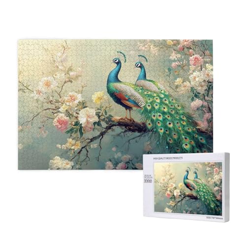 Puzzle Blume Puzzle 300 Teile Pfau Holzpuzzle Erwachsene mit Schachtel und Poster, Schwieriges - Unterhaltsames - Herausforderndes Spiel - Geeignet für Anfänger, Geschenke für Männer/Frauen 2T-863 Puzzle Blume Puzzle 300 Teile Pfau Holzpuzzle Erwachsene mit Schachtel und Poster, Schwieriges - Unterhaltsames - Herausforderndes Spiel - Geeignet für Anfänger, Geschenke für Männer/Frauen 2T-863 von Tamalsj