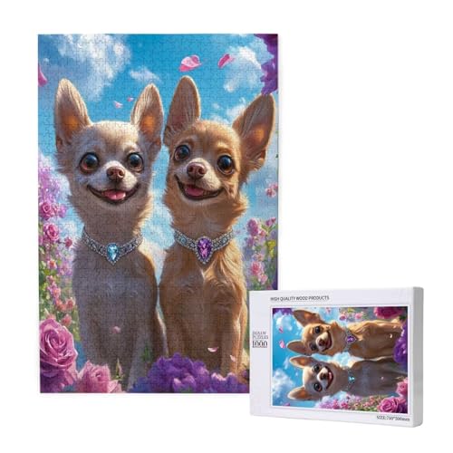 Puzzle Blume Puzzle 4000 Teile Hund Holzpuzzle Erwachsene mit Schachtel und Poster, Schwieriges - Unterhaltsames - Herausforderndes Spiel - Geeignet für Anfänger, Geschenke für Männer/Frauen 2T-1955 von Tamalsj
