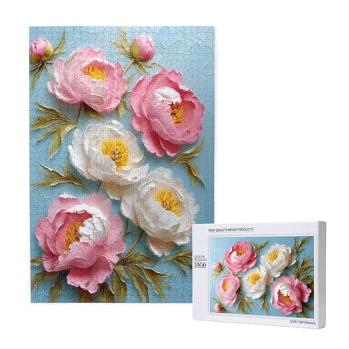 Puzzle Blume Puzzle 4000 Teile Pfingstrose Holzpuzzle Erwachsene mit Schachtel und Poster, Schwieriges - Unterhaltsames - Herausforderndes - Geeignet für Anfänger, Geschenke für Männer/Frauen 2T-1585 Puzzle Blume Puzzle 4000 Teile Pfingstrose Holzpuzzle Erwachsene mit Schachtel und Poster, Schwieriges - Unterhaltsames - Herausforderndes - Geeignet für Anfänger, Geschenke für Männer/Frauen 2T-1585 von Tamalsj