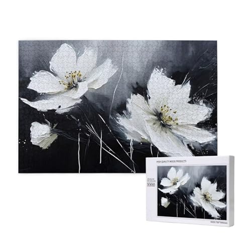 Puzzle Blume Puzzle 4000 Teile Weiß Holzpuzzle Erwachsene mit Schachtel und Poster, Schwieriges - Unterhaltsames - Herausforderndes Spiel - Geeignet für Anfänger, Geschenke für Männer/Frauen 2T-21 Puzzle Blume Puzzle 4000 Teile Weiß Holzpuzzle Erwachsene mit Schachtel und Poster, Schwieriges - Unterhaltsames - Herausforderndes Spiel - Geeignet für Anfänger, Geschenke für Männer/Frauen 2T-21 von Tamalsj