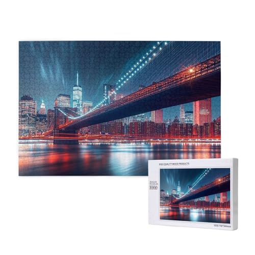 Puzzle Brooklyn Puzzle 4000 Teile Nachtansicht Holzpuzzle Erwachsene mit Schachtel und Poster,Schwieriges - Unterhaltsames - Herausforderndes - Geeignet für Anfänger,Geschenke für Männer/Frauen 2T-629 Puzzle Brooklyn Puzzle 4000 Teile Nachtansicht Holzpuzzle Erwachsene mit Schachtel und Poster,Schwieriges - Unterhaltsames - Herausforderndes - Geeignet für Anfänger,Geschenke für Männer/Frauen 2T-629 von Tamalsj