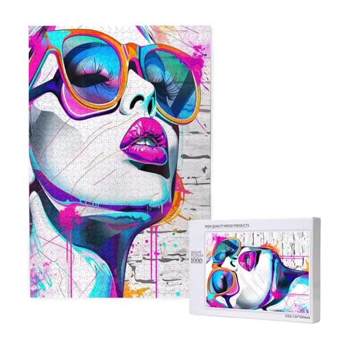 Puzzle Bunt Puzzle 1000 Teile Frau Holzpuzzle Erwachsene mit Schachtel und Poster, Schwieriges - Unterhaltsames - Herausforderndes Spiel - Geeignet für Anfänger, Geschenke für Männer/Frauen 2T-1113 Puzzle Bunt Puzzle 1000 Teile Frau Holzpuzzle Erwachsene mit Schachtel und Poster, Schwieriges - Unterhaltsames - Herausforderndes Spiel - Geeignet für Anfänger, Geschenke für Männer/Frauen 2T-1113 von Tamalsj