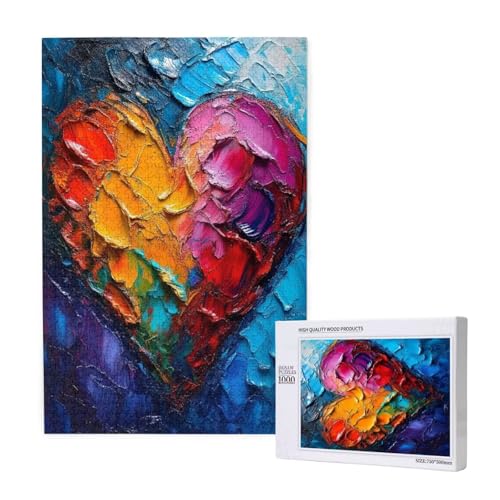 Puzzle Bunt Puzzle 1000 Teile Liebe Holzpuzzle Erwachsene mit Schachtel und Poster, Schwieriges - Unterhaltsames - Herausforderndes Spiel - Geeignet für Anfänger, Geschenke für Männer/Frauen 2T-1618 Puzzle Bunt Puzzle 1000 Teile Liebe Holzpuzzle Erwachsene mit Schachtel und Poster, Schwieriges - Unterhaltsames - Herausforderndes Spiel - Geeignet für Anfänger, Geschenke für Männer/Frauen 2T-1618 von Tamalsj